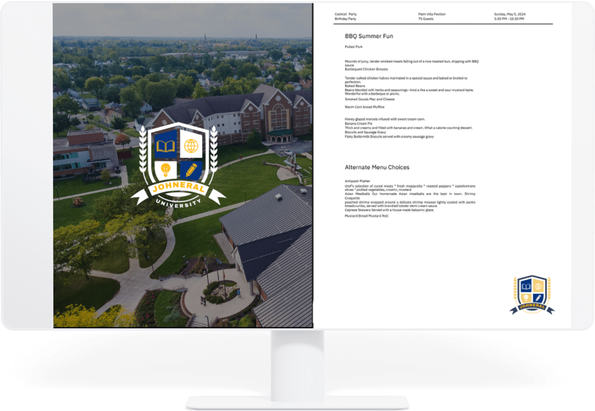 University Catering Software
