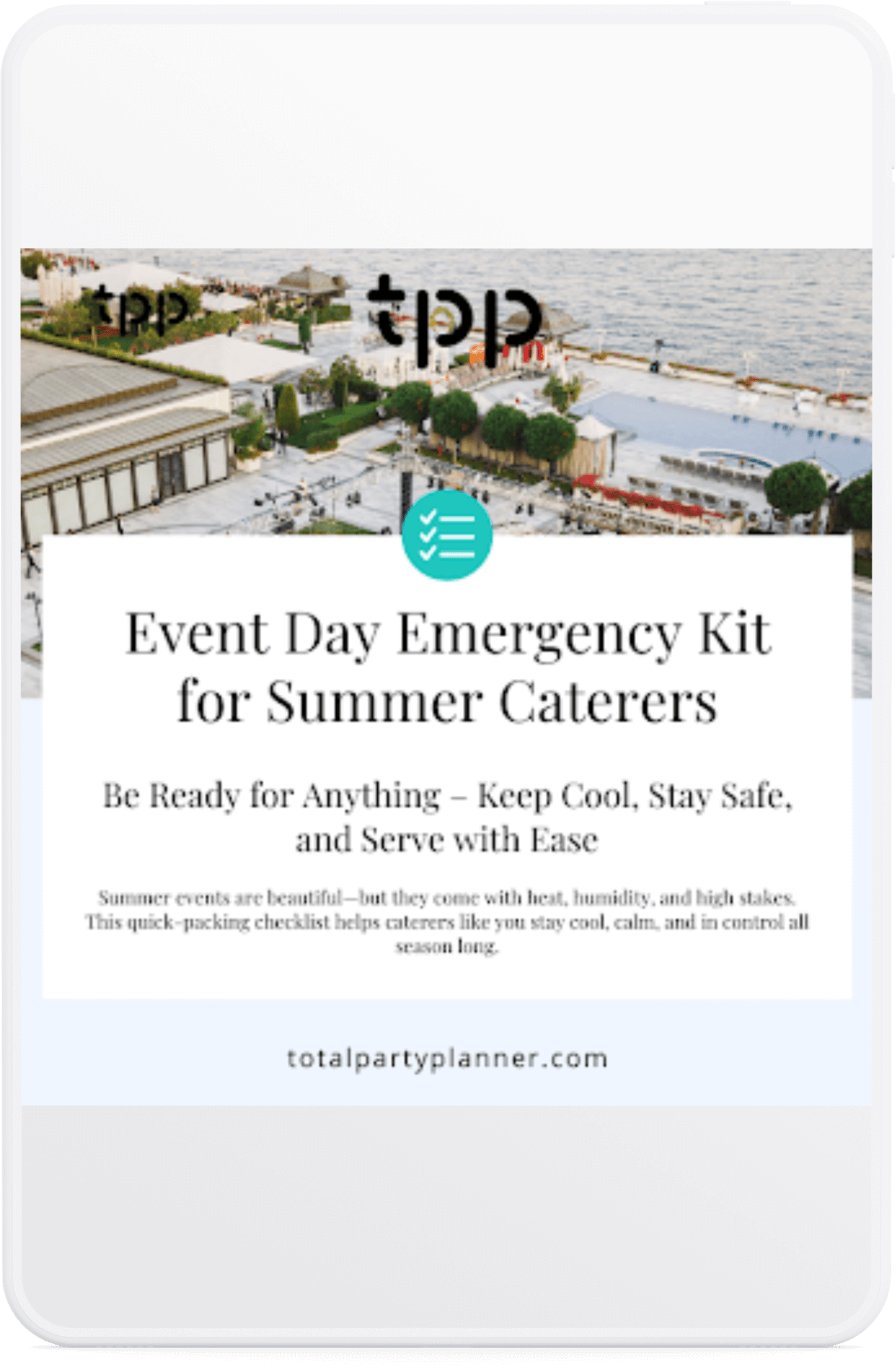 Event Day Emergency Kit for Summer Caterers